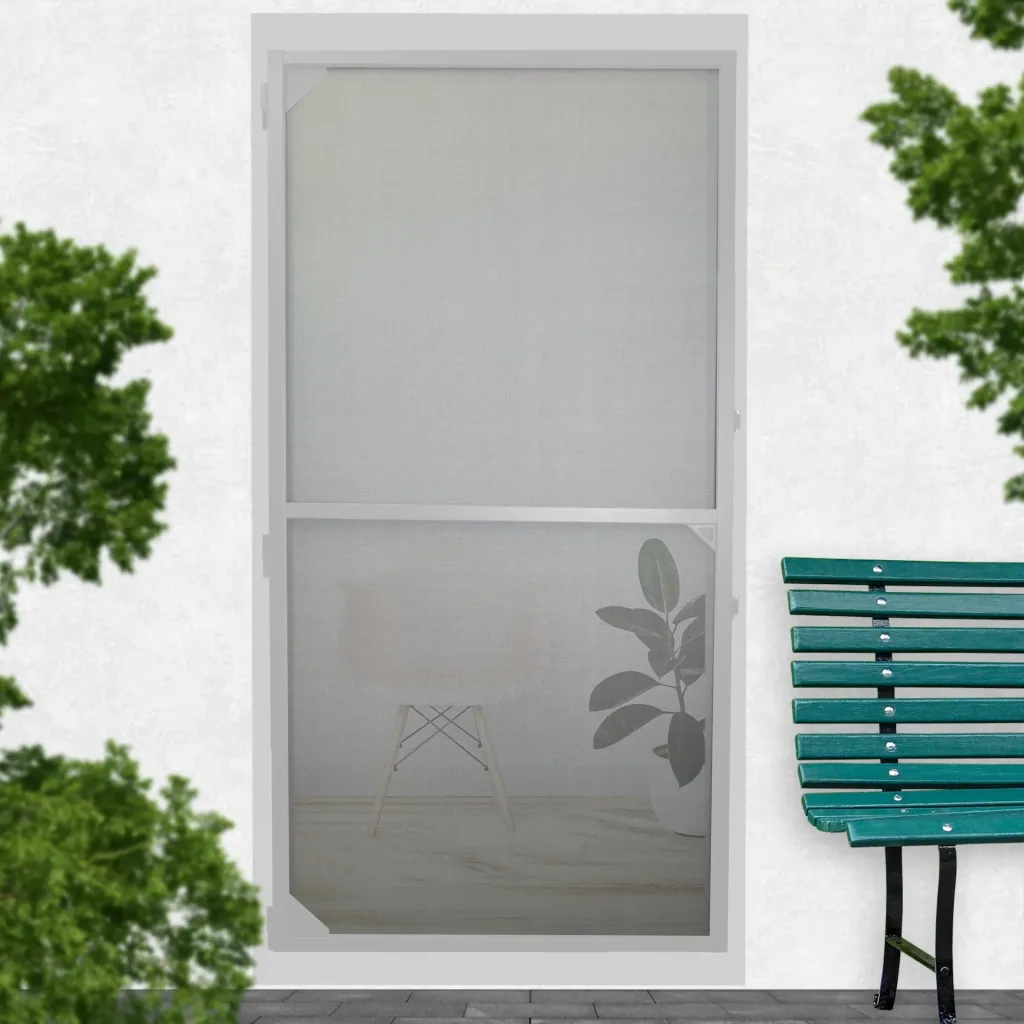 Teleskopierbarer Insektenschutz für Türen, 100 x 215 cm, Weiß