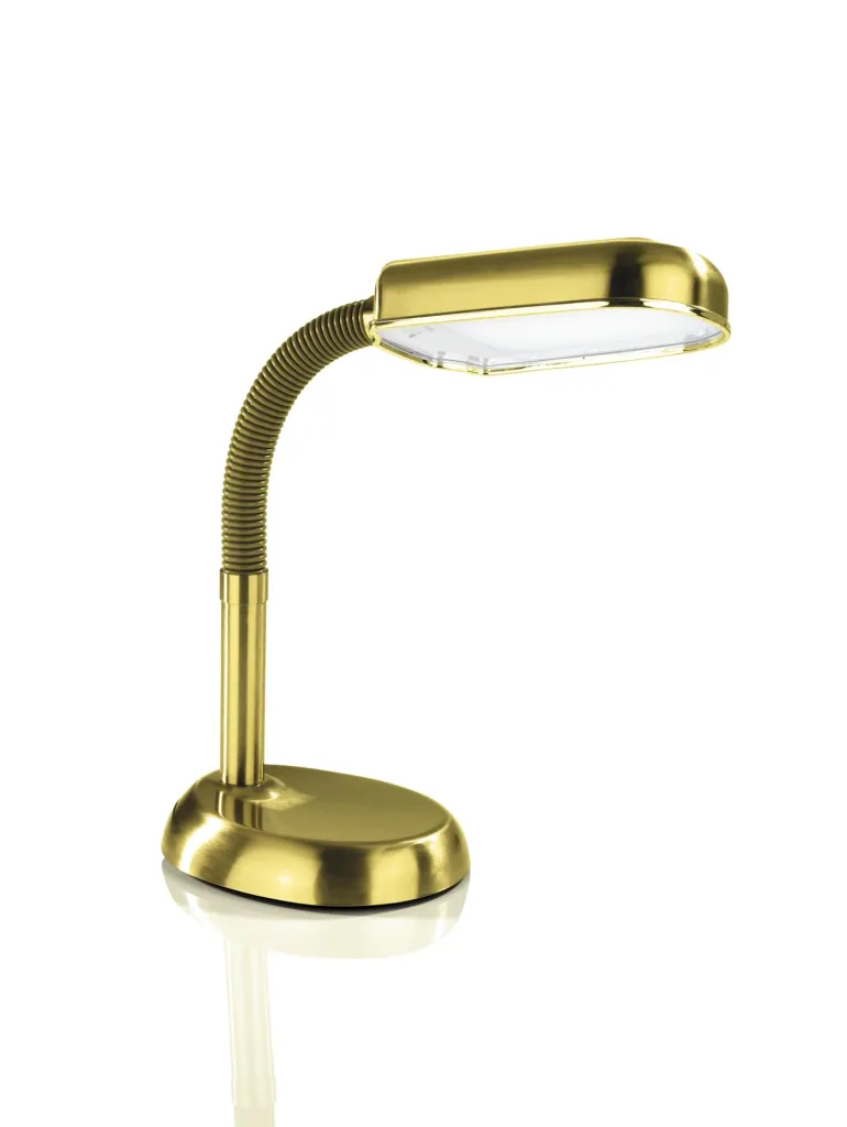 LED Tageslicht Tischleuchte messing/ goldfarben