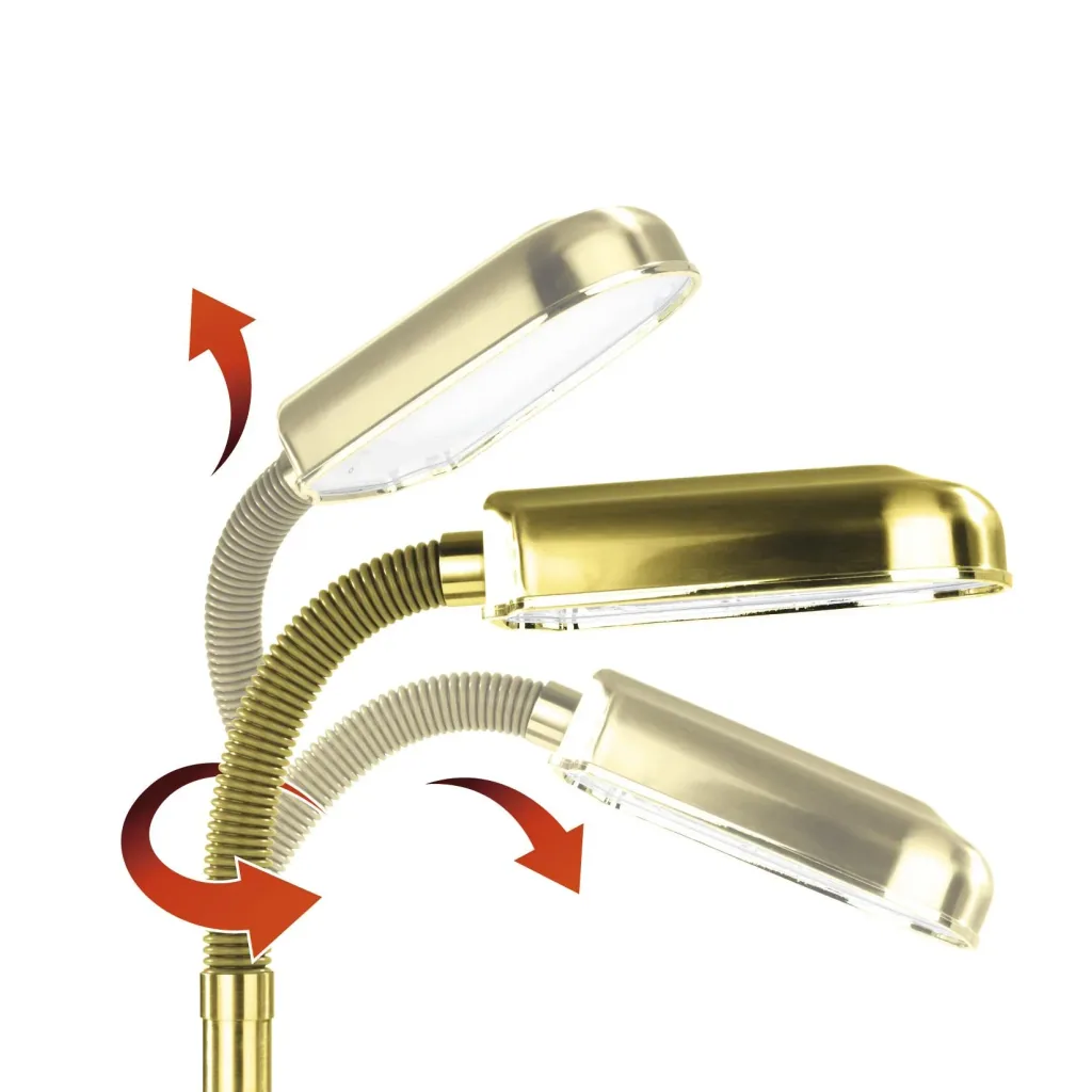 LED Tageslicht Tischleuchte messing/ goldfarben