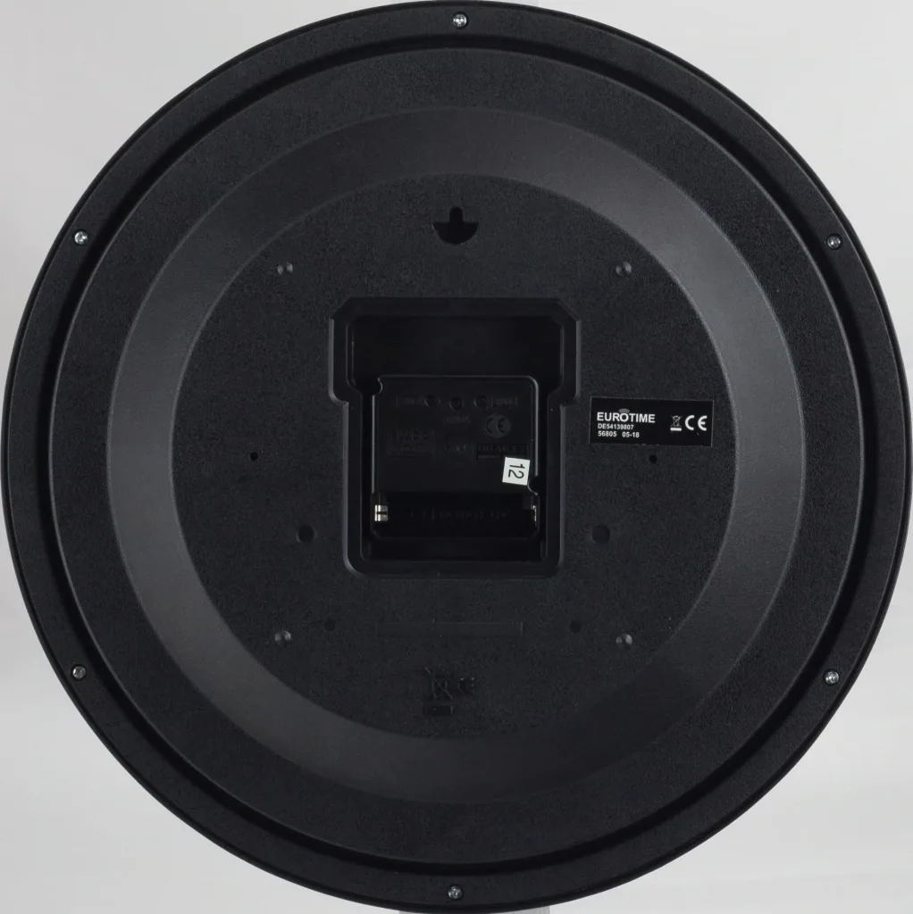 Funkwanduhr 30 cm, schwarz