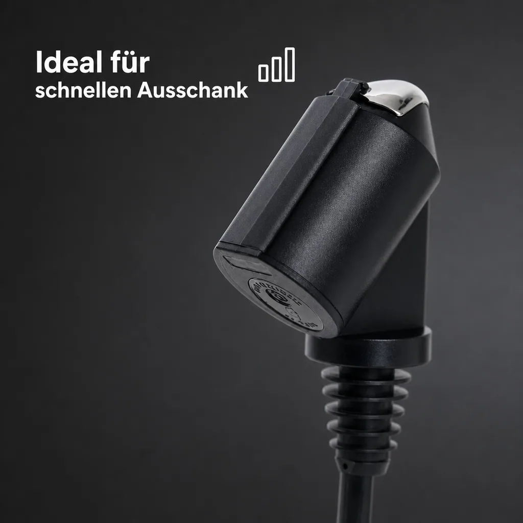 Portionierer, Ausgießer - "Bottle Master 3000" schwarz, für 0,5 - 1,5 Liter Flaschen, Ausgießer, Ausschankmenge: 50 ml