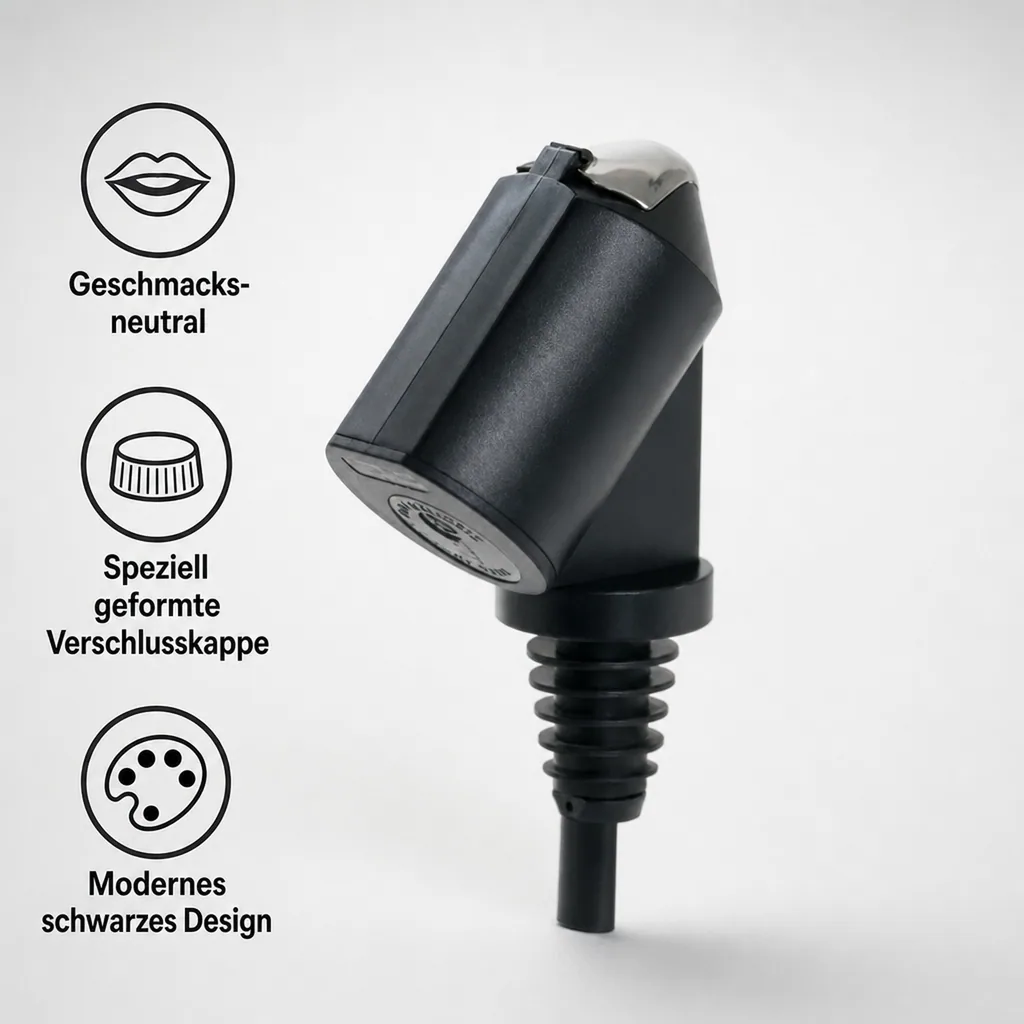 Portionierer, Ausgießer - "Bottle Master 3000" schwarz, für 0,5 - 1,5 Liter Flaschen, Ausgießer, Ausschankmenge: 50 ml