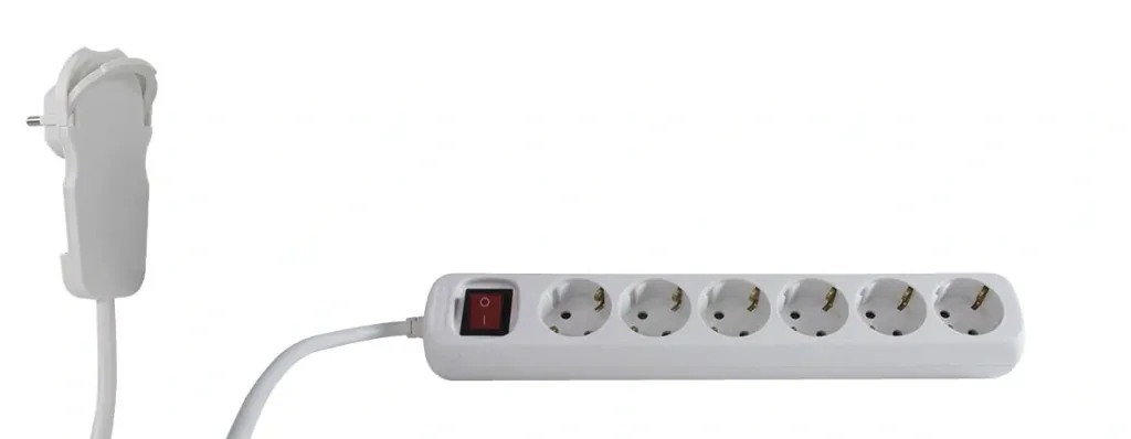 Schutzkontakt - Verlängerung 5 m - H05VV-FGG1,5, weiß
