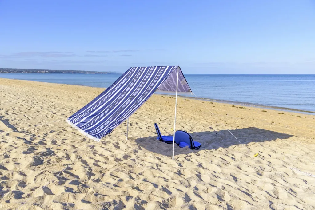 Sonnensegel Strand 146x220x150 cm  Blau