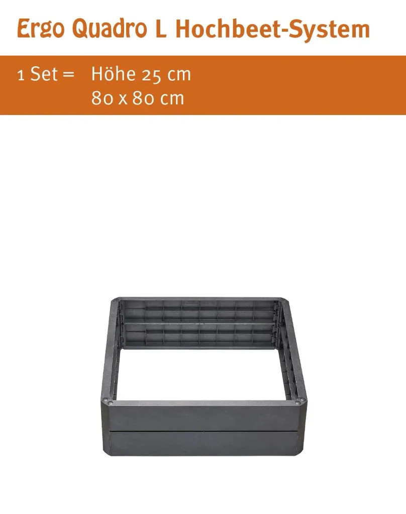 Hochbeet-System Stone "Ergo Quadro", Größe L