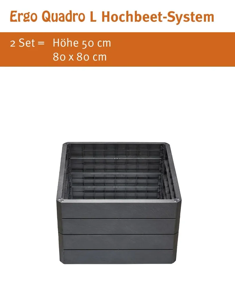 Hochbeet-System Stone "Ergo Quadro", Größe L