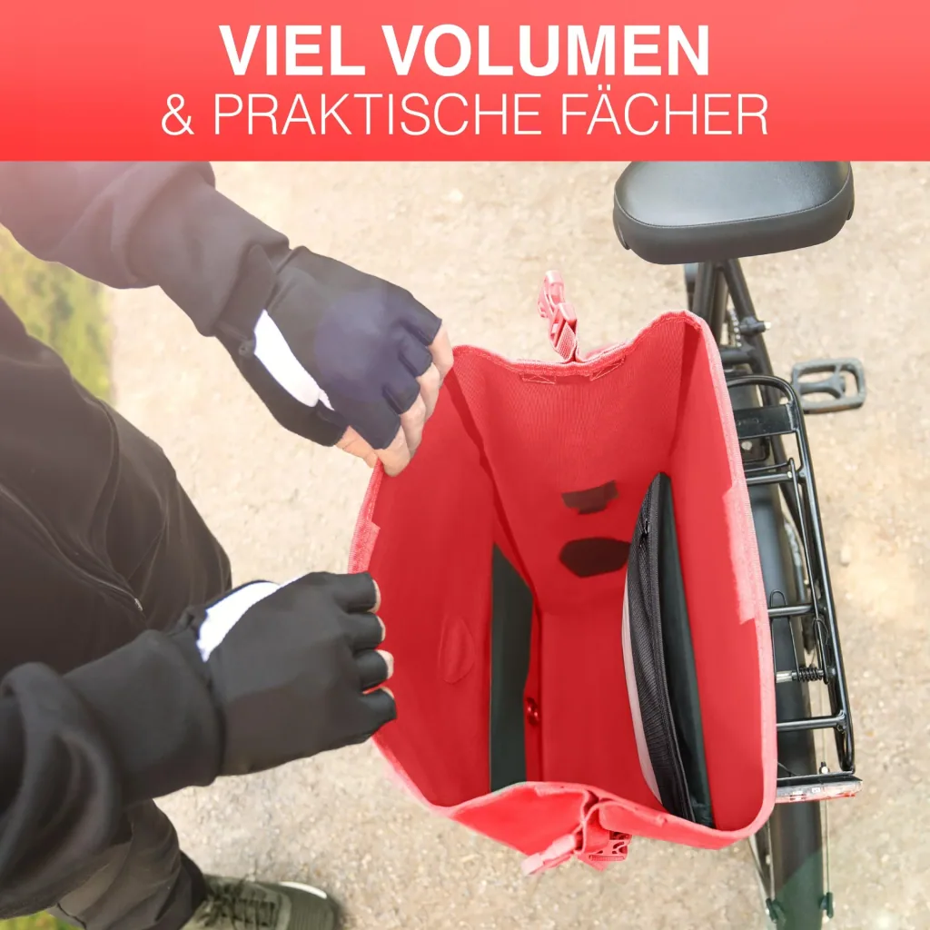 ValkOcean Gepäckträgertasche, Rot