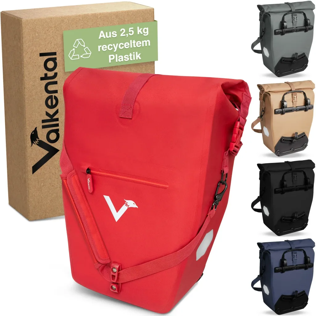 ValkOcean Gepäckträgertasche, Rot