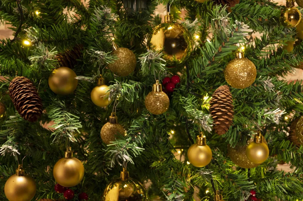 Weihnachtskugeln, gold, 100 Stück