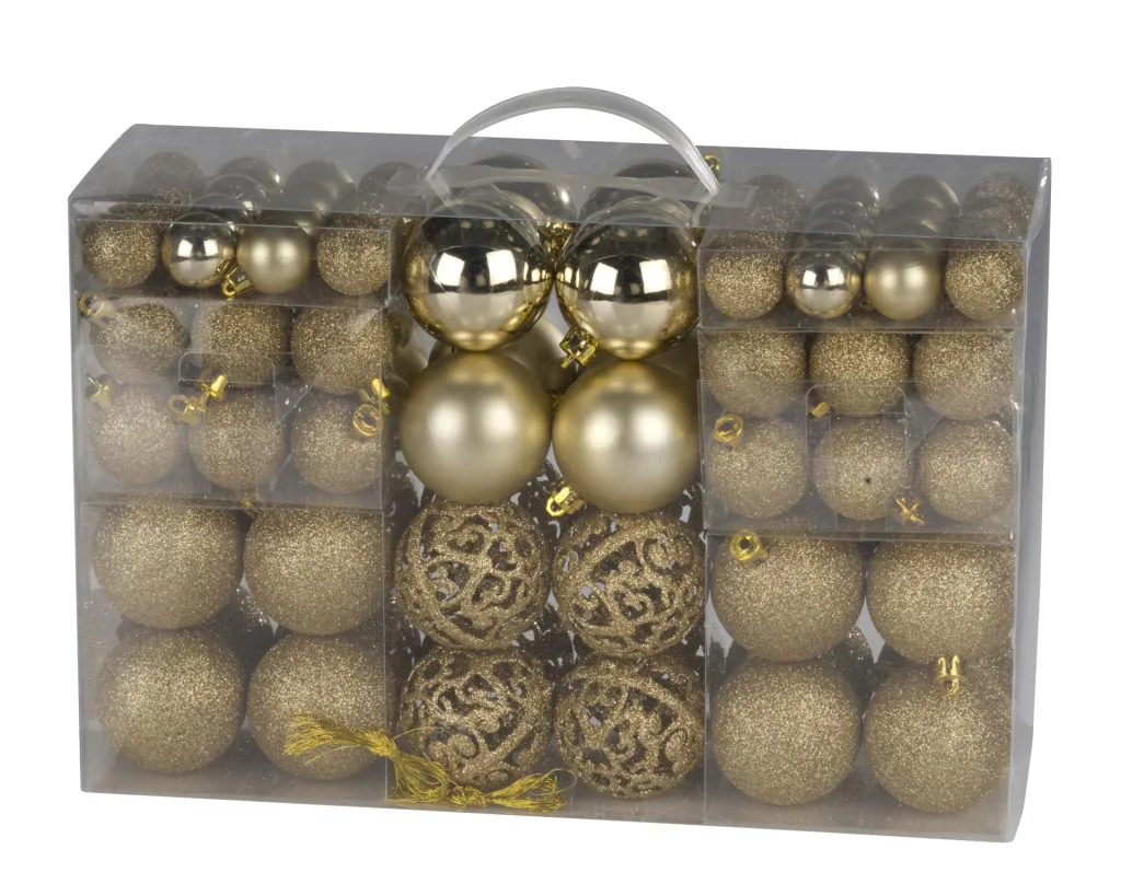 Weihnachtskugeln, gold, 100 Stück