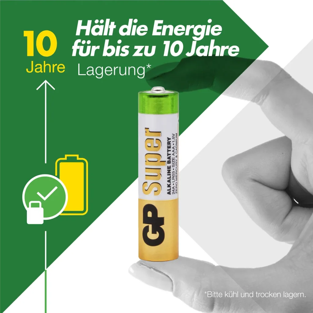 SUPER Micro (AAA) Alkaline Batterien - 4 Stück