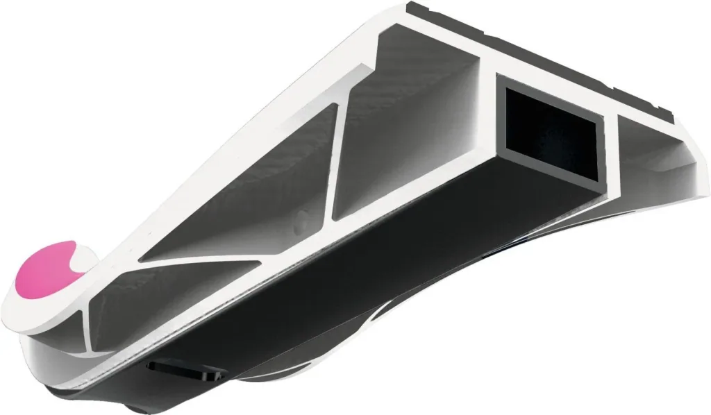 FLOW FOLDABLE 125   Tretroller, 125 mm, ABEC 5, höhenverstellbar, Klappmechanismus, weiß-neon pink