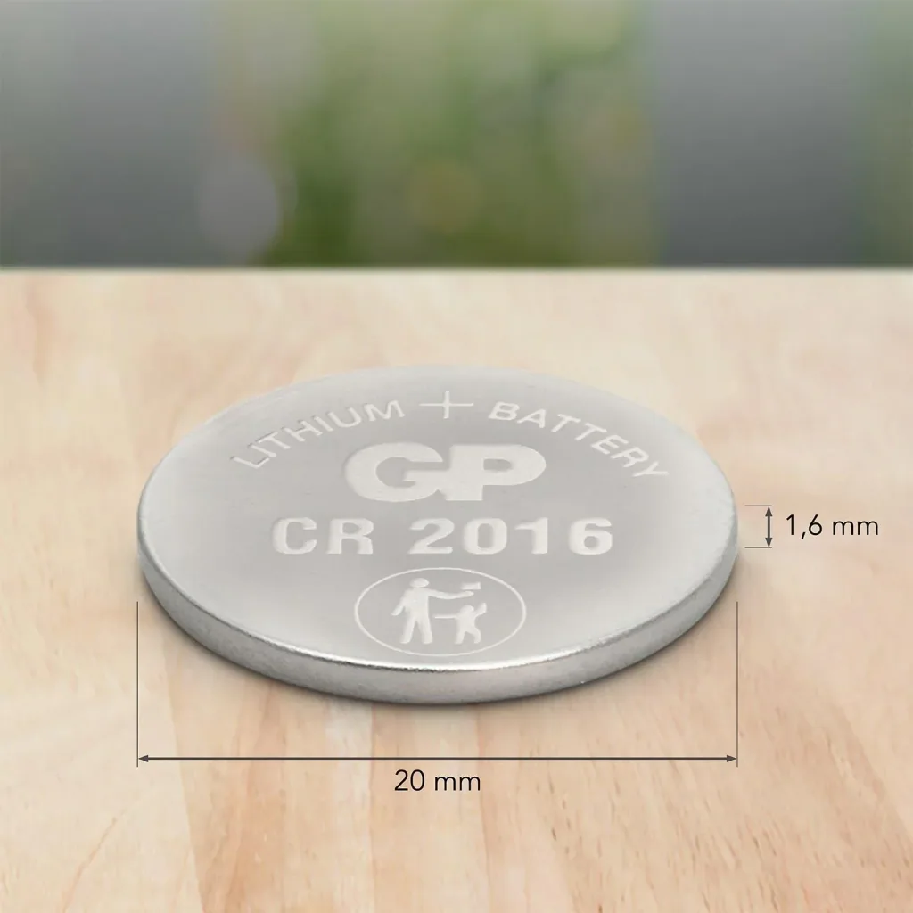 Lithium Knopfzelle CR2016 - 5 Stück