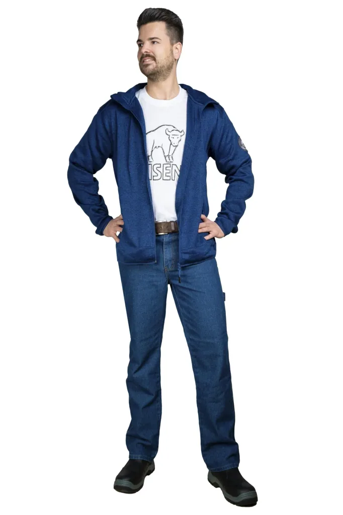 Arbeitsjeans aus strapazierfähigem Denim, Farbe blau, Gr. 48