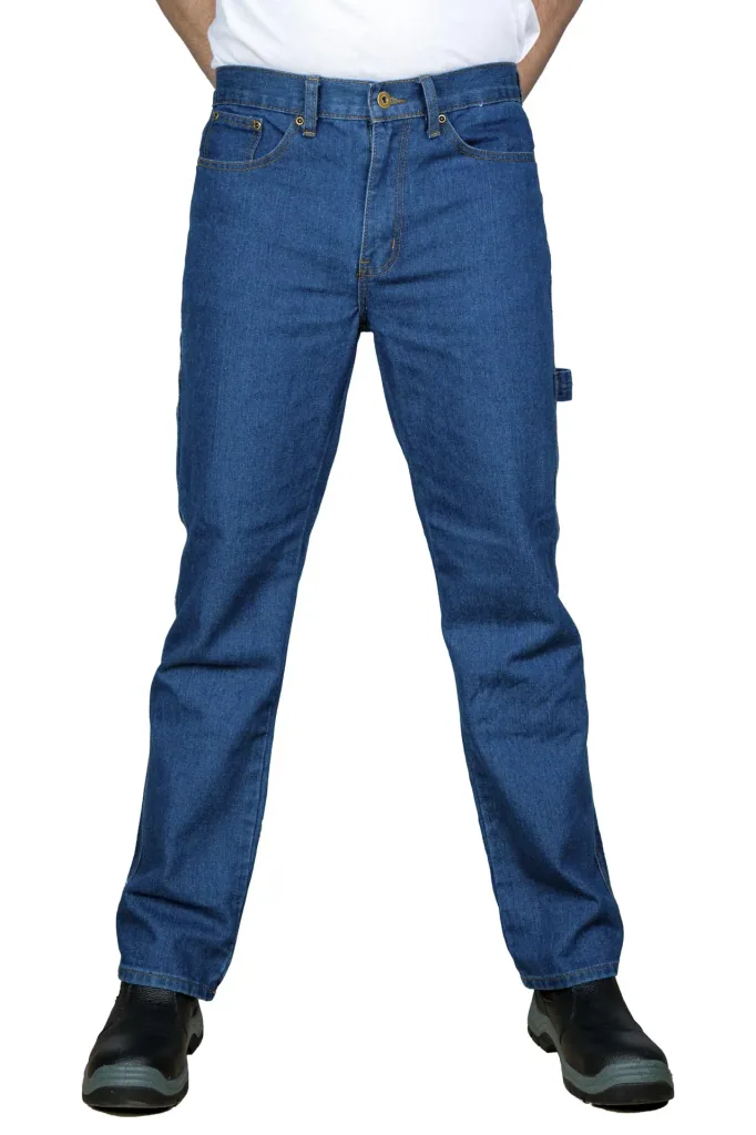 Arbeitsjeans aus strapazierfähigem Denim, Farbe blau, Gr. 48