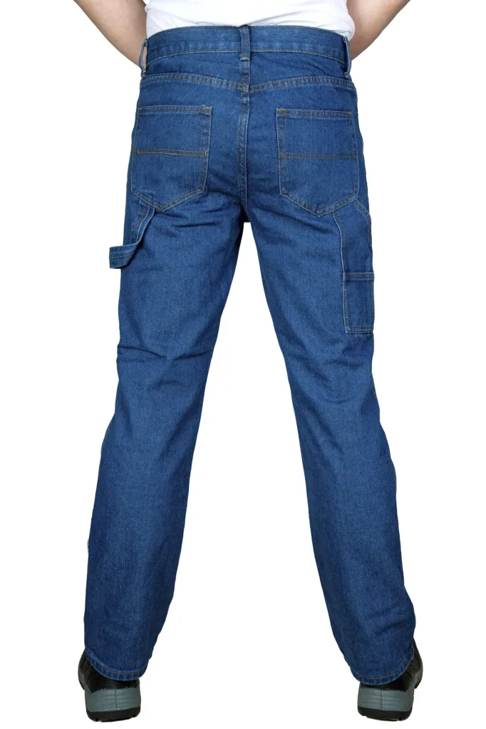 Arbeitsjeans aus strapazierfähigem Denim, Farbe blau, Gr. 48