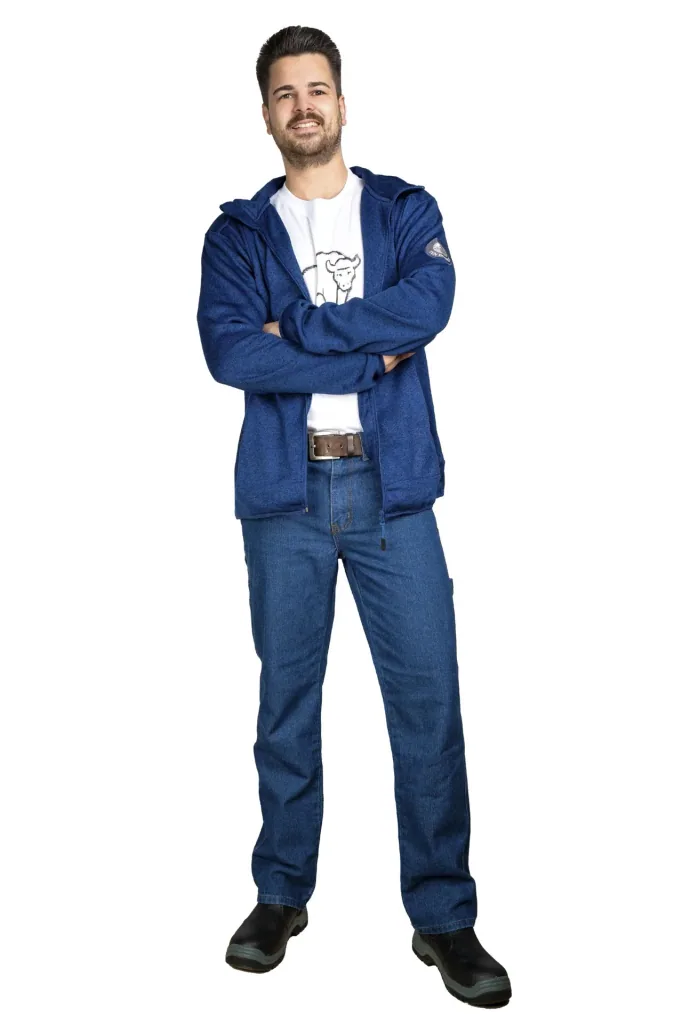 Arbeitsjeans aus strapazierfähigem Denim, Farbe blau, Gr. 48
