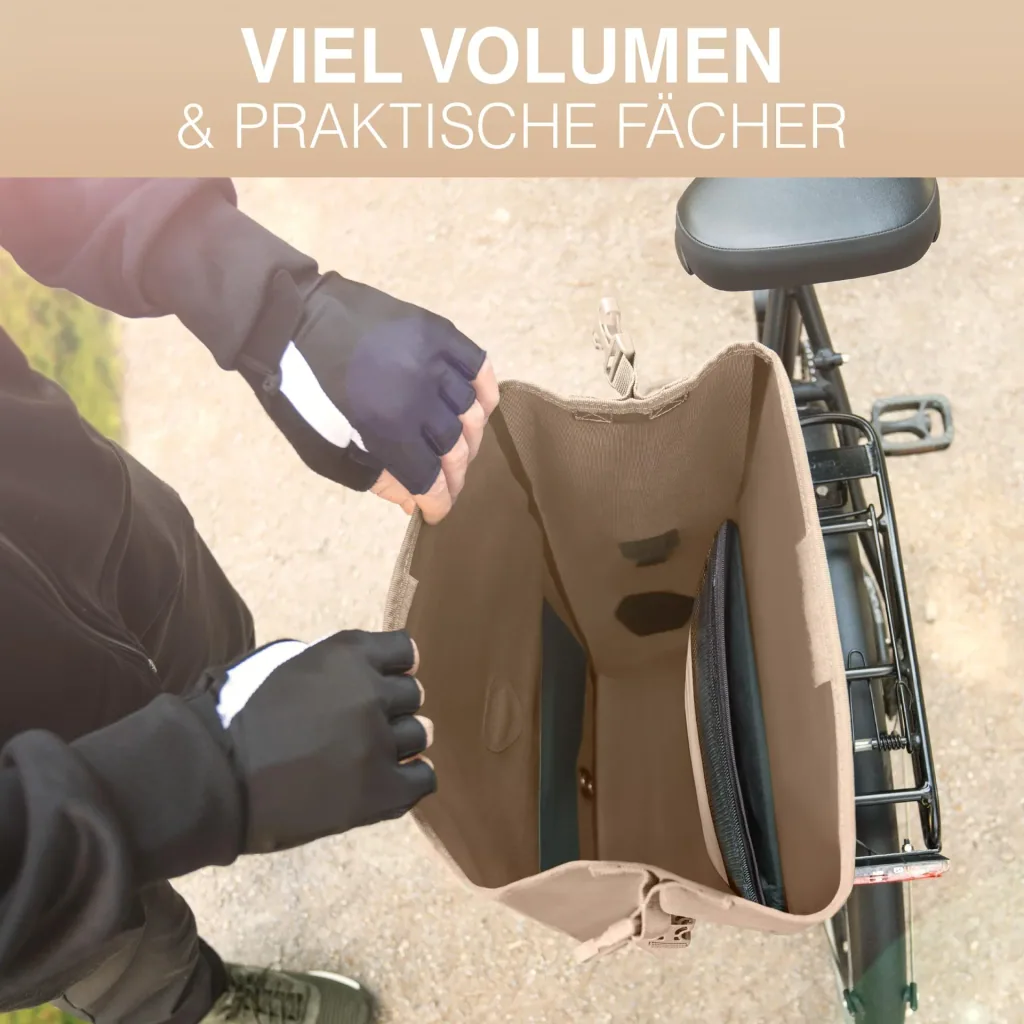 ValkOcean Gepäckträgertasche, Beige