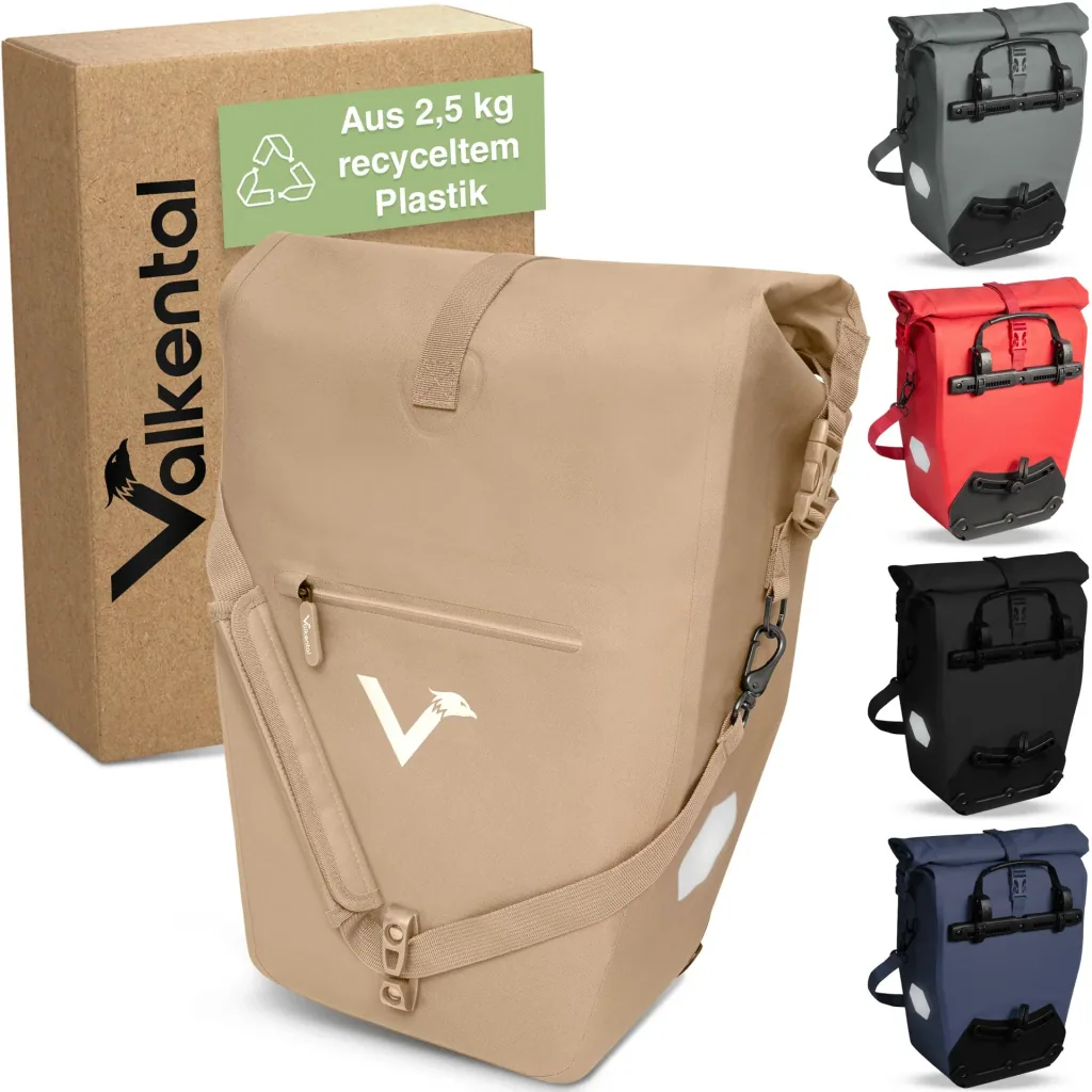 ValkOcean Gepäckträgertasche, Beige
