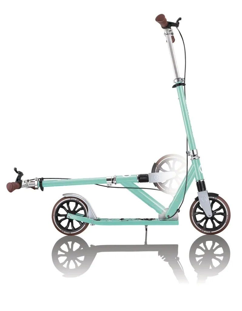 NL 205 Deluxe Tretroller, 205 mm, ABEC 7, Handbremse, höhenverstellbar, Frontfederung, Klappmechanismus, mint