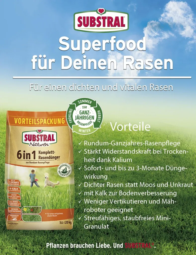 Komplett-Rasendünger 6 in 1 - 10 kg für 135 m²