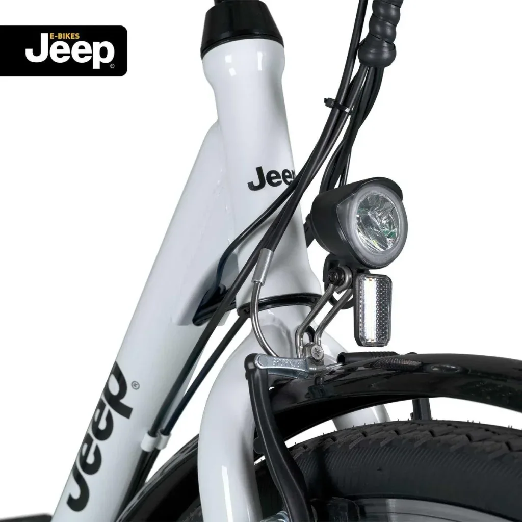 Unisex City E-Bike, 28 Zoll , Rahmengröße 44 cm 6-Gang Kettenschaltung, weiß, ECR 3001