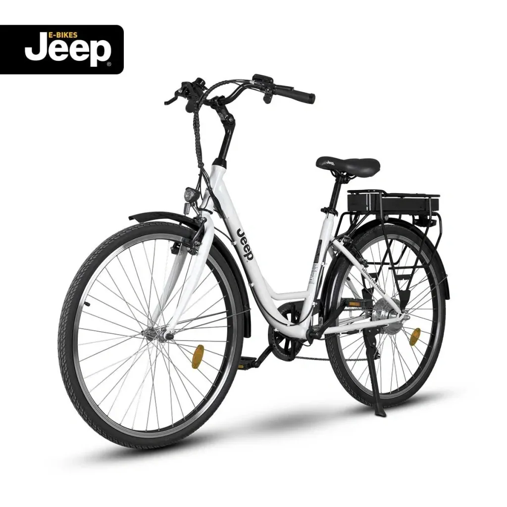 Unisex City E-Bike, 28 Zoll , Rahmengröße 44 cm 6-Gang Kettenschaltung, weiß, ECR 3001