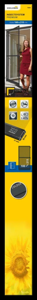 Fliegengittertür Premium, 100 x 215 cm, Farbe anthrazit