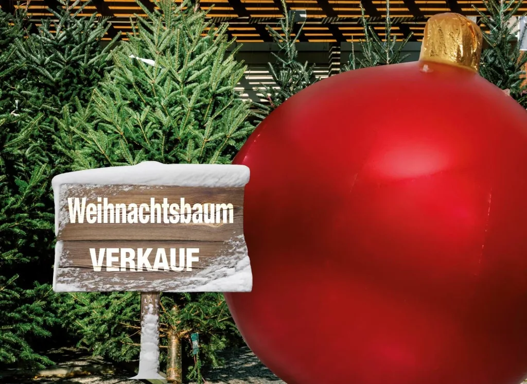 Aufblasbare Weihnachtskugel 80 cm mit 4 Edelstahl Ösen