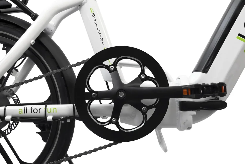 Unisex City E-Bike 20 Zoll, Rahmenhöhe 37 cm, 7-Gang Kettenschaltung, Gala white (Faltrad)