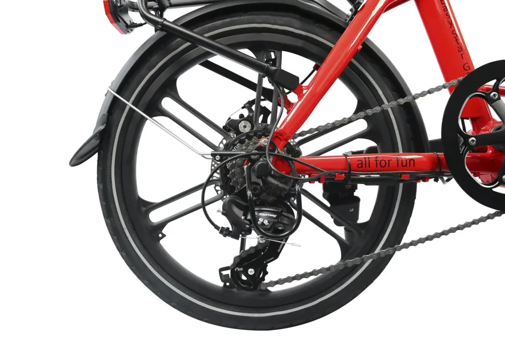 Unisex City E-Bike 20 Zoll, Rahmenhöhe 37 cm, 7-Gang Kettenschaltung, Gala white (Faltrad)