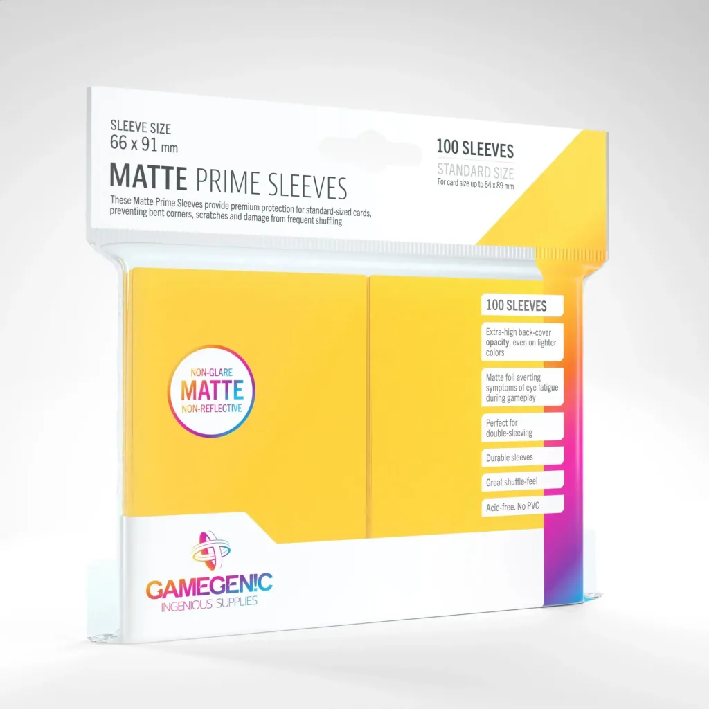 Matte Prime Sleeves Yellow - 100 Stück Kartenhüllen 66 x 91 mm