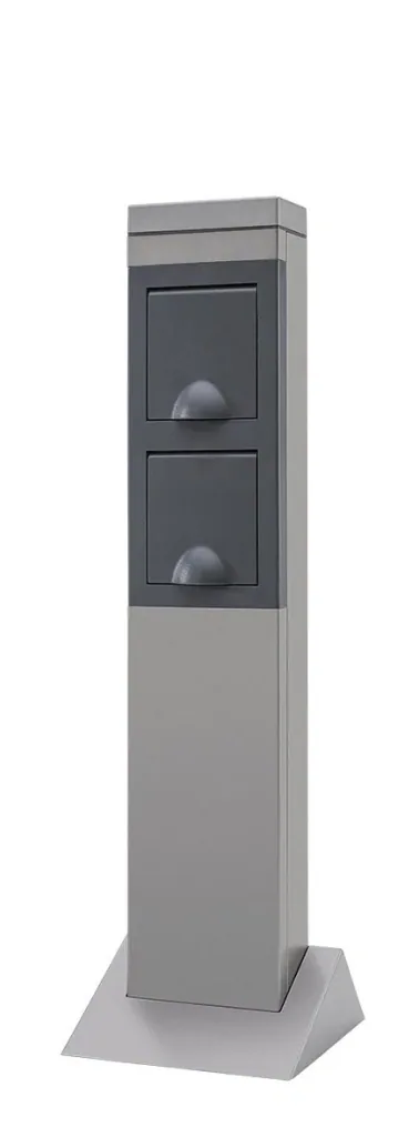 Garten Steckdosensäule 2fach, aus Alu