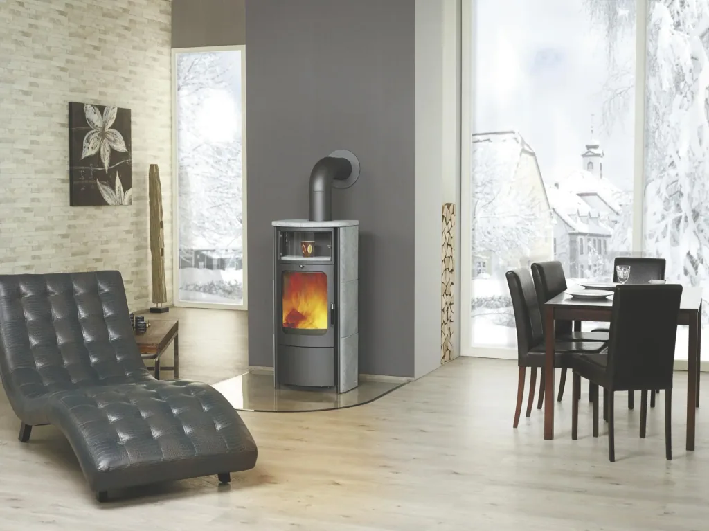 Kaminofen Opera-B (5 kW) creme-weiss, Dauerbrand, Automatik