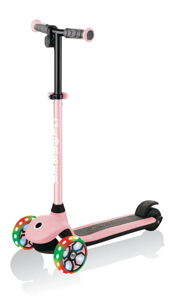 ONE K E-MOTION 4 PLUS   E-Scooter, Lithium-Batterie, 80 W Motor, 125/90 mm, 3-rädrig, LED-Rollen, pastellrosa