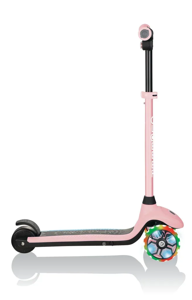ONE K E-MOTION 4 PLUS   E-Scooter, Lithium-Batterie, 80 W Motor, 125/90 mm, 3-rädrig, LED-Rollen, pastellrosa