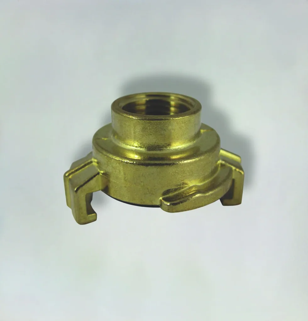 Schnellkupplung aus Messing, Gewindestück mit 1" Innengewinde, Nockenweite 40 mm