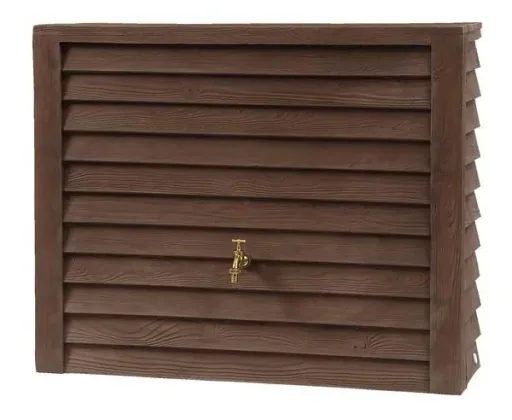 Regentonne / Regenspeicher "Woody Wandtank" - 350 L, darkwood