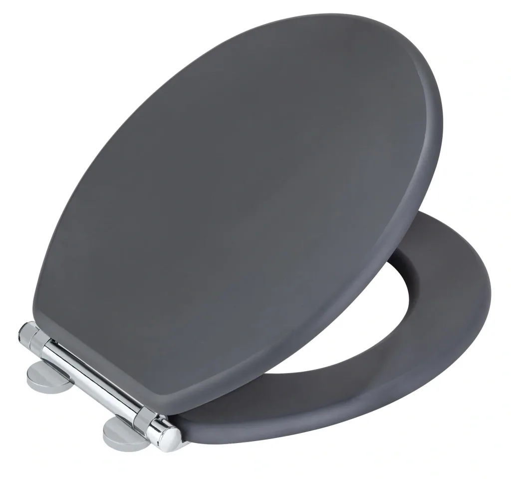 WC-Sitz Morra Anthrazit Matt, Universalform, aus massivem MDF