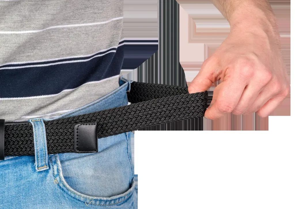 Stretch-Gürtel für Herren, superelastisch 3cm Breit, Farbe schwarz