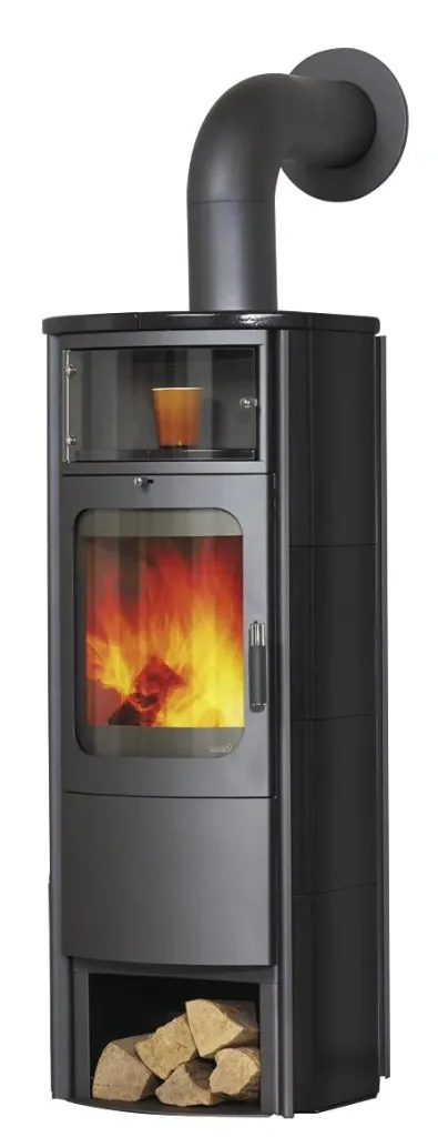 Kaminofen Opera-B Grande(5 kW) meteor-schwarz, Dauerbrand, Automatik