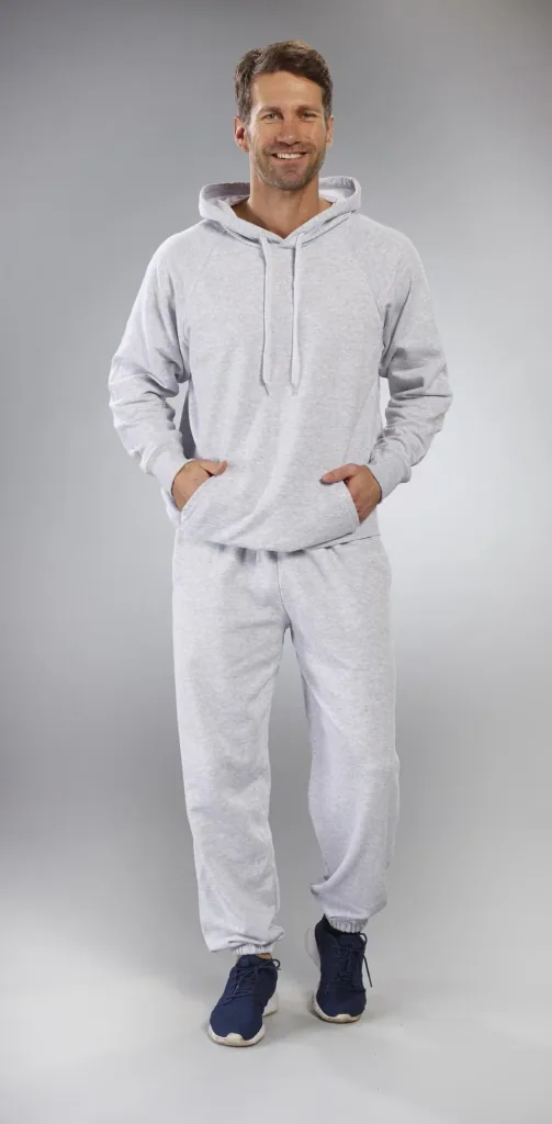 Hoody mit Kängurutasche, Farbe hellgrau, Gr.M