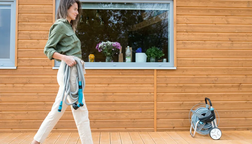 Bewässerungssatz mit dehnbarem Gartenschlauch BASIC 22,5 m