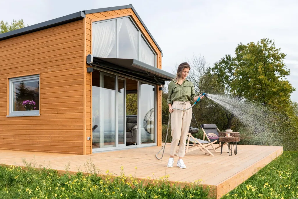 Bewässerungssatz mit dehnbarem Gartenschlauch BASIC 22,5 m