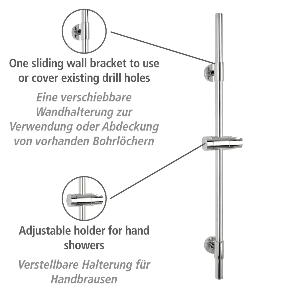 Duschstange Basic Chrom, 66 cm