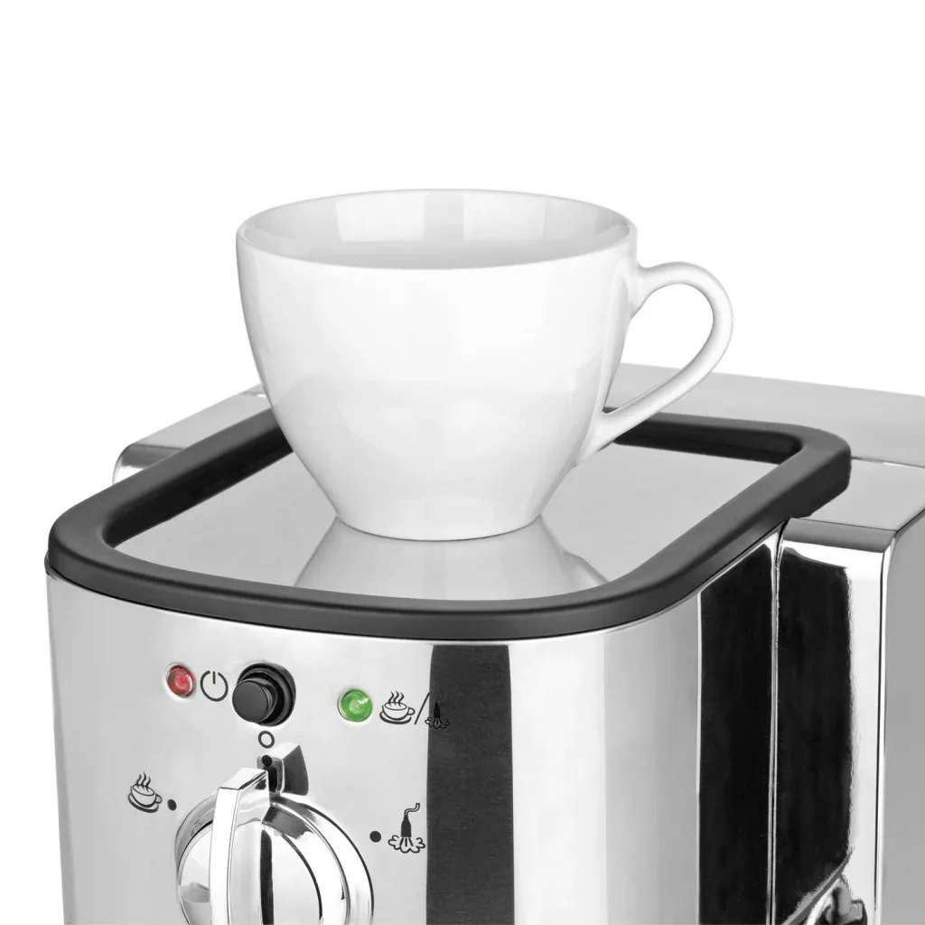 Espresso Perfekt, Siebträger-Maschine, silber