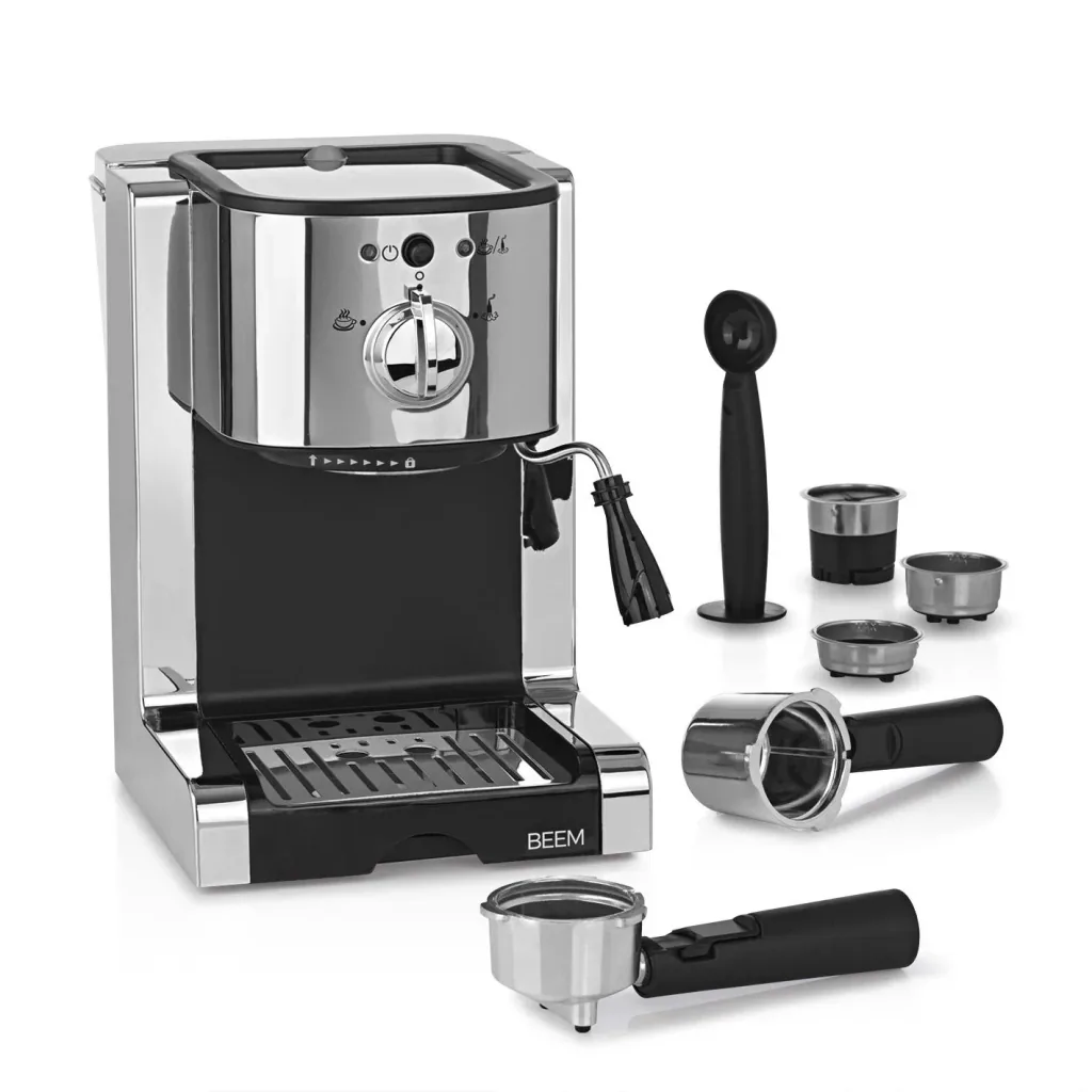 Espresso Perfekt, Siebträger-Maschine, silber