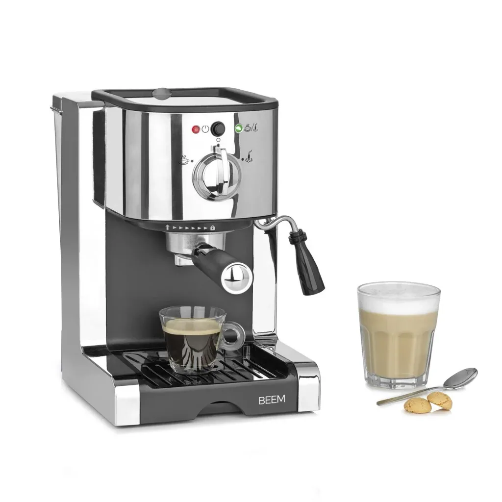 Espresso Perfekt, Siebträger-Maschine, silber