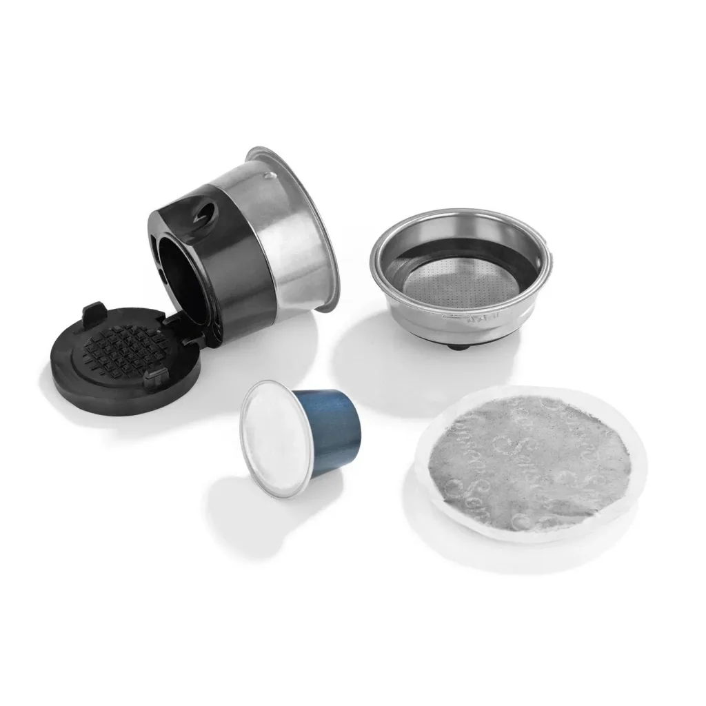 Espresso Perfekt, Siebträger-Maschine, silber