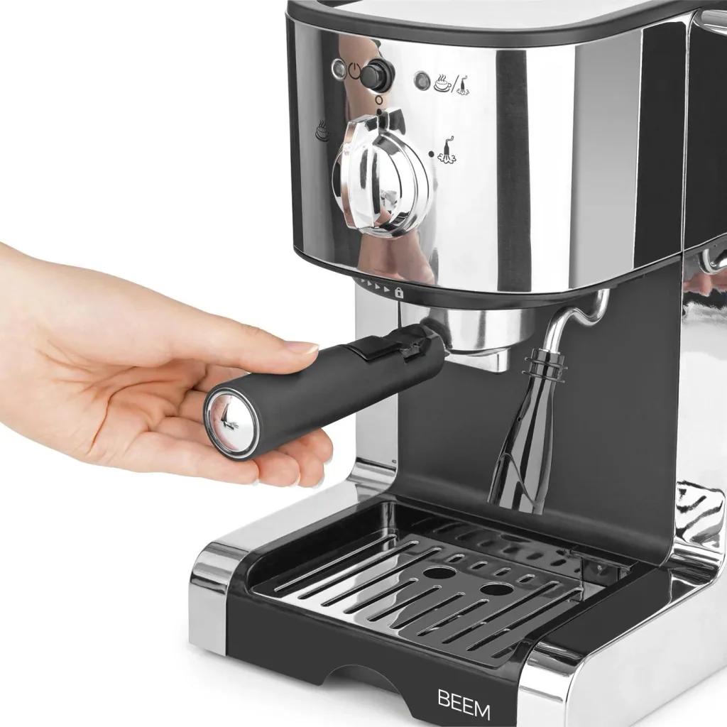 Espresso Perfekt, Siebträger-Maschine, silber